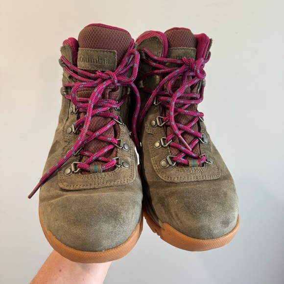 Columbia Women’s Newton Ridge Waterproof Amped Hiking Boots Green Size 9.5 - Picture 5 of 7